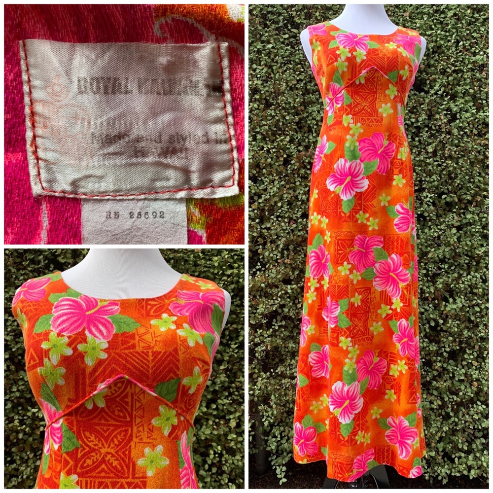 🌺”Royal Hawaiian” Vintage Maxi-Dress Muumuu Small